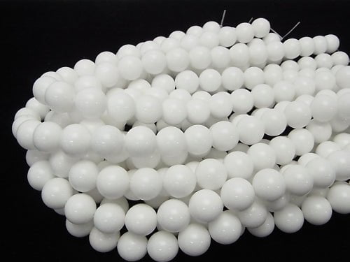 White Jade Round 14mm half or 1strand beads (aprx.15inch / 38cm)