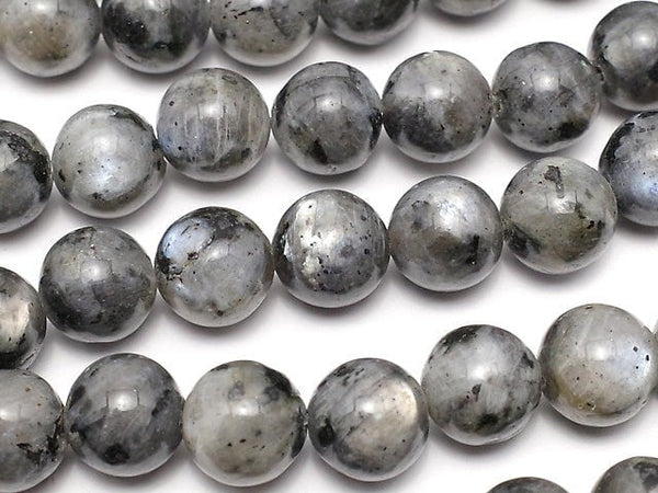 [Video] Larvikite  Round 8mm 1strand beads (aprx.15inch/36cm)