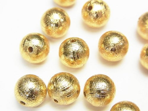 Meteorite (Muonionalusta) Round 8 mm gold color 1 pc