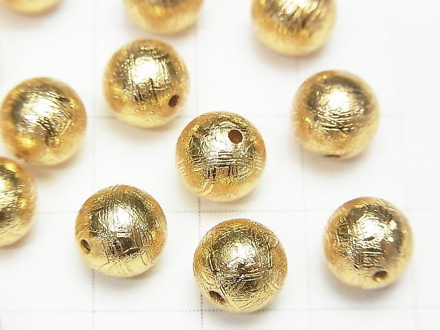 Meteorite (Muonionalusta) Round 8 mm gold color 1 pc