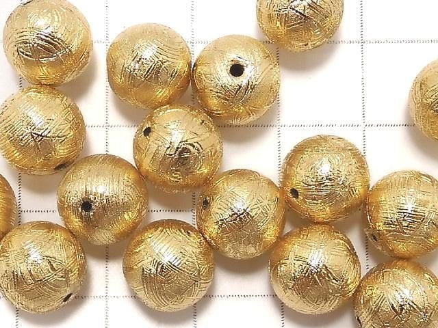 [Video] Meteorite (Muonionalusta) Round 10mm Yellow Gold 1pc