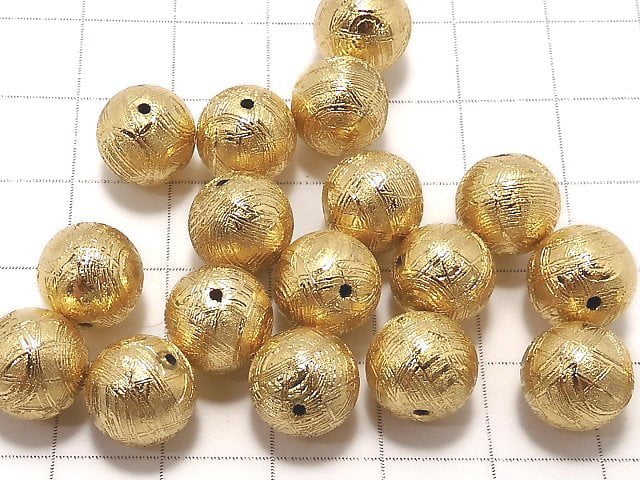 Meteorite (Muonionalusta) Round 10mm Yellow Gold 1pc