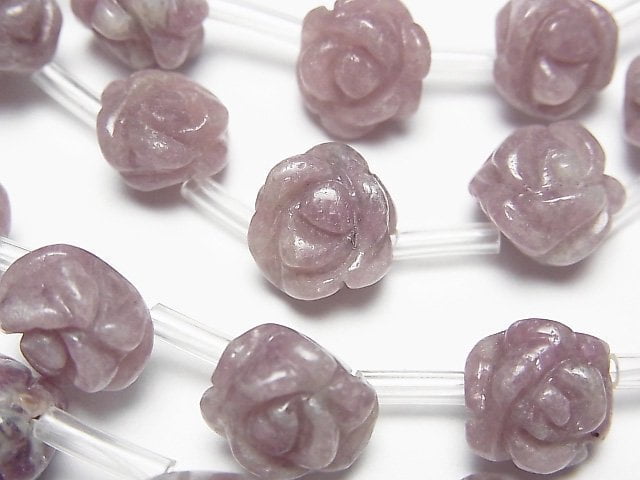 Lepidolite, Rose Gemstone Beads