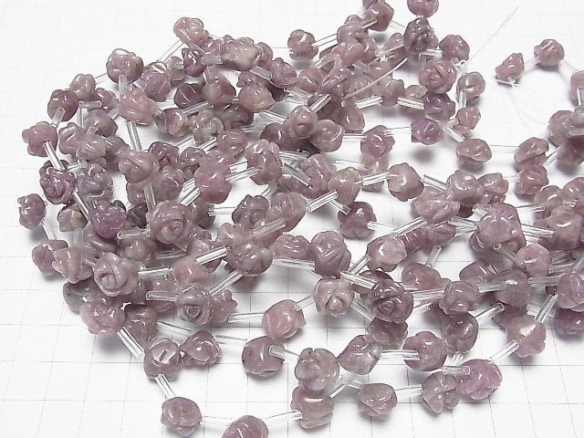 [Video] Lepidolite AA+ Rose [10mm] [12mm] half or 1strand beads (aprx.15inch / 36cm)