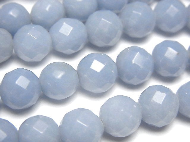 Angelite, Faceted Round Gemstone Beads