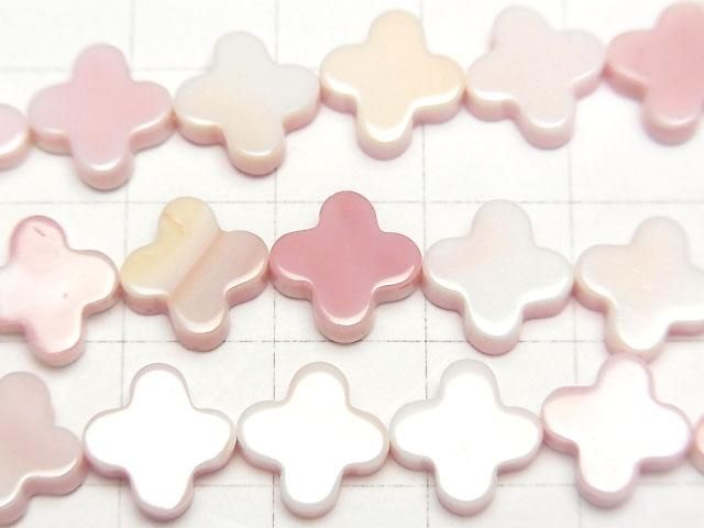 [Video] Queen Conch Shell AAA Flower Motif 10x10mm 1/4-1strand beads (aprx.15inch/38cm)