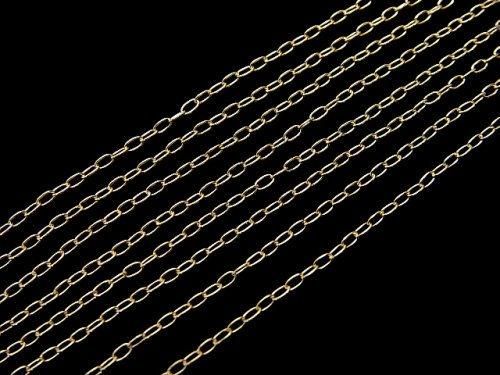 [K10 Yellow Gold] Long Cable Chain [40cm][45cm] Necklace 1pc
