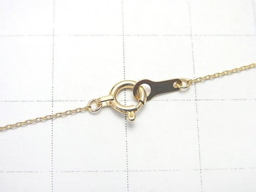 [K10 Yellow Gold] Cable Chain NO.2 0.8mm [40cm][45cm] Necklace 1pc