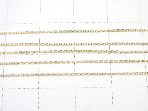 [K10 Yellow Gold] Cable Chain No. 2 0.8mm [40cm][45cm] Necklace 1pc