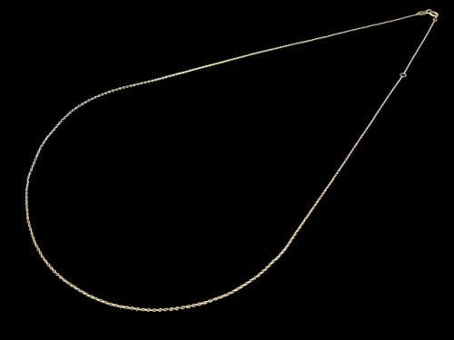 [K10 Yellow Gold] Cable Chain NO.2 0.8mm [40cm][45cm] Necklace 1pc