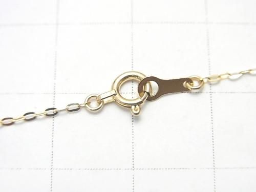 [Video] [K10 Yellow Gold] Flat Cable Chain 1mm [40cm] [45cm] Necklace 1pc