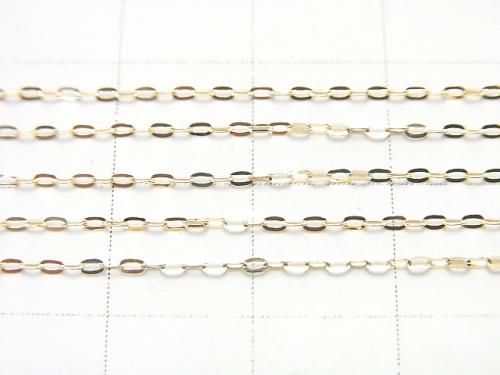 [Video] [K10 Yellow Gold] Flat Cable Chain 1mm [40cm] [45cm] Necklace 1pc