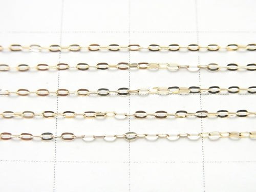 [Video] [K10 Yellow Gold] Flat Cable Chain Approx 1mm Width Necklace 1pc