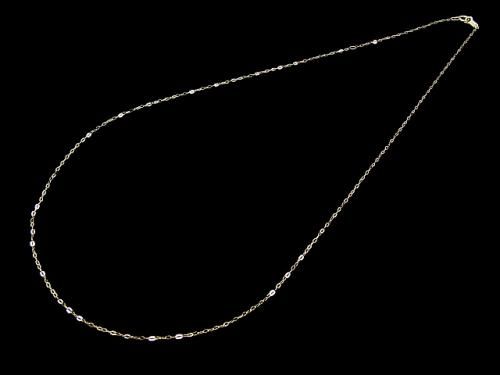 [Video] [K10 Yellow Gold] Flat Cable Chain 1mm [40cm] [45cm] Necklace 1pc