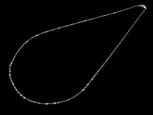 [Video] [K10 Yellow Gold] Flat Cable Chain Approx 1mm Width Necklace 1pc