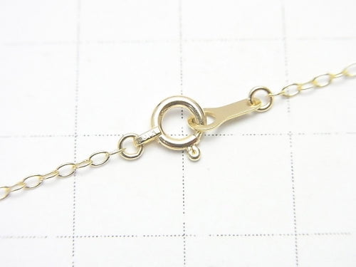 [K10 Yellow Gold] Azuki (Azuki Bean) Oval Chain No.1 [40cm][45cm] Necklace 1pc