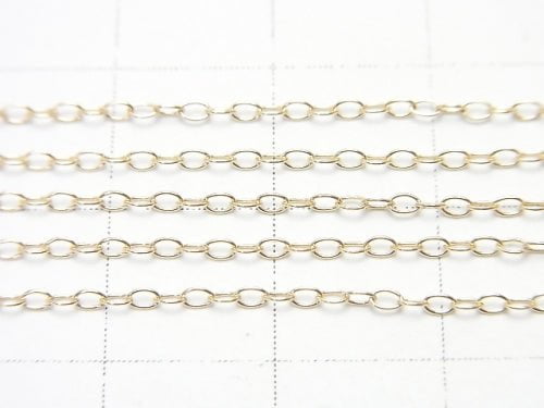 [K10 Yellow Gold] Cable Chain (Oval Chain) NO.1 [40cm][45cm] Necklace 1pc