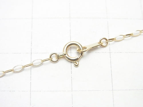 [K10 Yellow Gold] Azuki (Azuki Bean) Oval Chain No. 2 [40cm][45cm] Necklace 1pc