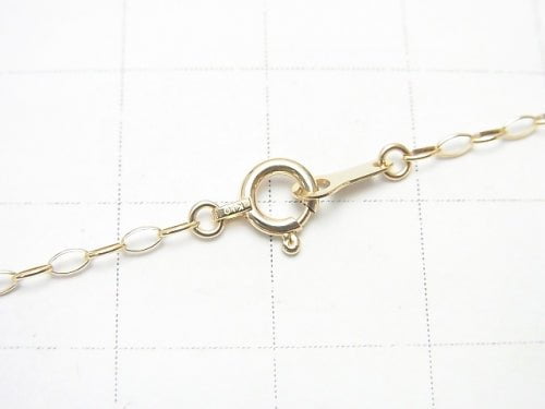 [K10 Yellow Gold] Azuki bean, oval chain NO.2 [40cm][45cm] Necklace 1pc