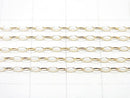 [K10 Yellow Gold] Azuki (Azuki Bean) Oval Chain No. 2 [40cm][45cm] Necklace 1pc