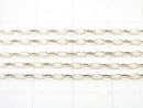 [K10 Yellow Gold] Azuki bean, oval chain NO.2 [40cm][45cm] Necklace 1pc