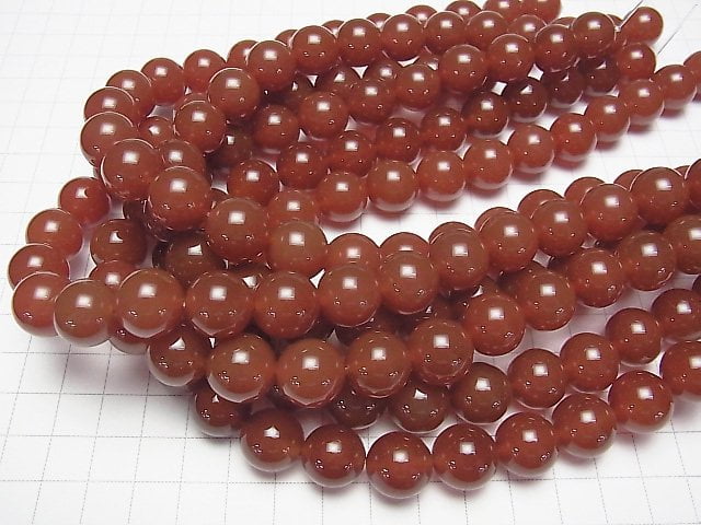 Red Agate AAA Round 14 mm half or 1 strand beads (aprx.15 inch / 36 cm)