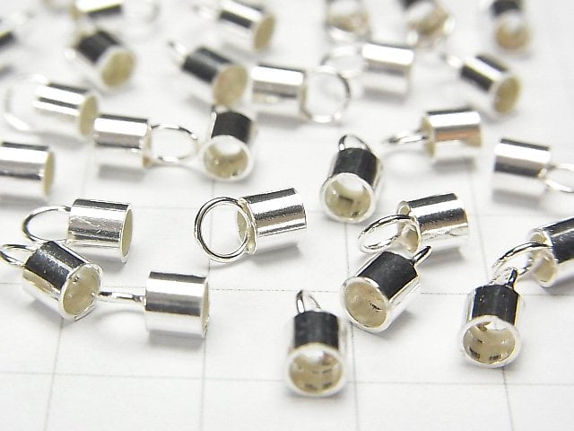 Silver925  End Cap [0.8mm][1mm ][1.2mm ][1.7mm][2mm][2.5mm][3mm][4mm] No coating  2pcs