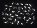 Silver925  End Cap [0.8mm][1.2mm][1.7mm][2mm][2.5mm][3mm][4mm] Rhodium Plated  2pcs