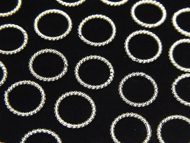925純銀麻花戒指（不可開口）純銀色 4 6 8 10 12 14mm 5個
