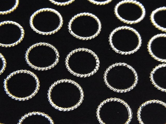 Silver925 Rope Ring (Does not open or close) Pure Silver Finish 4,6,8,10,12,14mm 10pcs