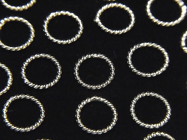 Bague Corde en Argent 925 (Non-ouvrant) Plaqué Rhodium 4 6 8 10 12 14mm 5 pièces