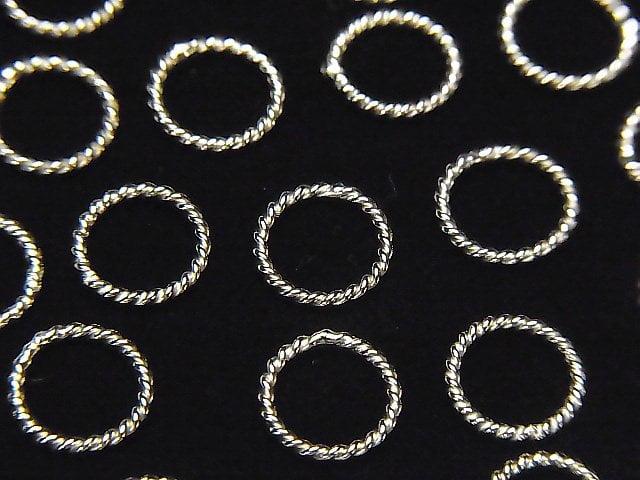 Silver925 Rope Ring (Does not open or close) Rhodium Plated 4,6,8,10,12,14mm 10pcs