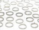 Silver925 Rope Rings (Doesn't Open) Rhodium Plated 4, 6, 8, 10, 12, 14mm, 10pcs
