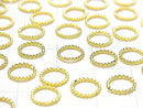 Silver925 rope ring (no opening and closing) 18KGP 4,6,8,10,12,14mm 10pcs