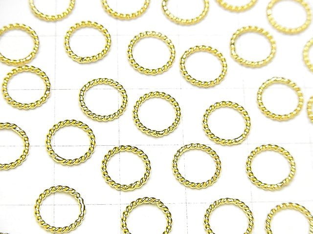 Silver925 rope ring (no opening and closing) 18KGP 4,6,8,10,12,14mm 10pcs