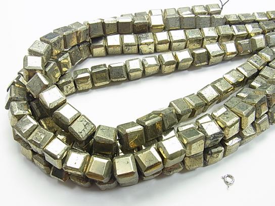 Pyrite  Cube Shape 12x12x12mm half or 1strand beads (aprx.15inch/38cm)