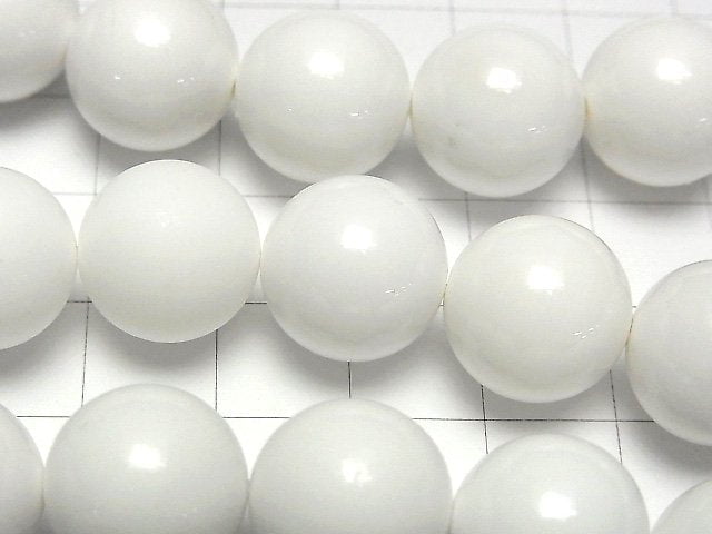 [Video] White Onyx AAA Round 14mm 1/4 or 1strand beads (aprx.14inch/35cm)