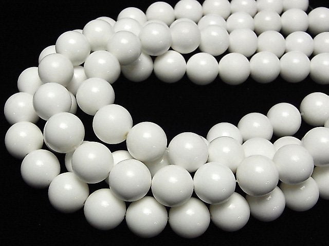 [Video] White Onyx AAA Round 14mm 1/4 or 1strand beads (aprx.14inch/35cm)