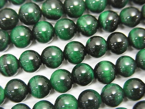 Green color Tiger's Eye AAA Round 6mm 1strand beads (aprx.15inch/38cm)