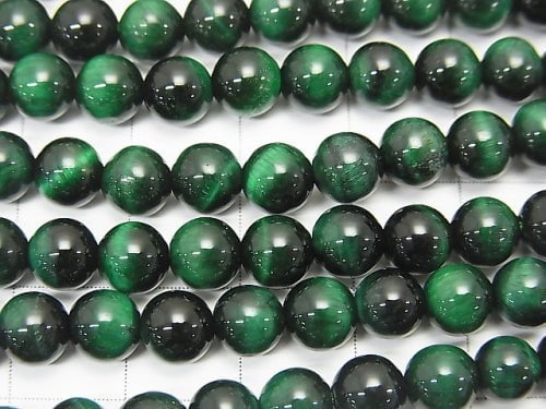 Green color Tiger's Eye AAA Round 6mm 1strand beads (aprx.15inch/38cm)