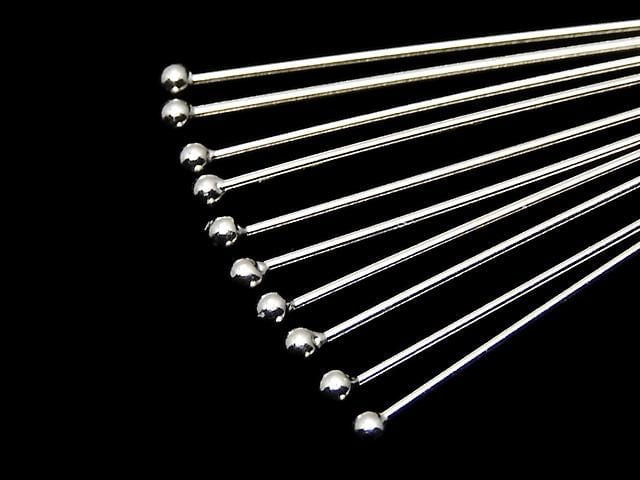 Silver925  Ball Head Pin  No coating  [0.5x25mm][0.5x30mm][0.5x35mm][0.5x40mm] 5pcs