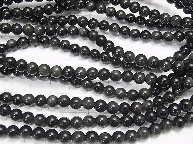 1strand $4.79! Rainbow Obsidian AAA Round 6mm 1strand beads (aprx.15inch / 38cm)