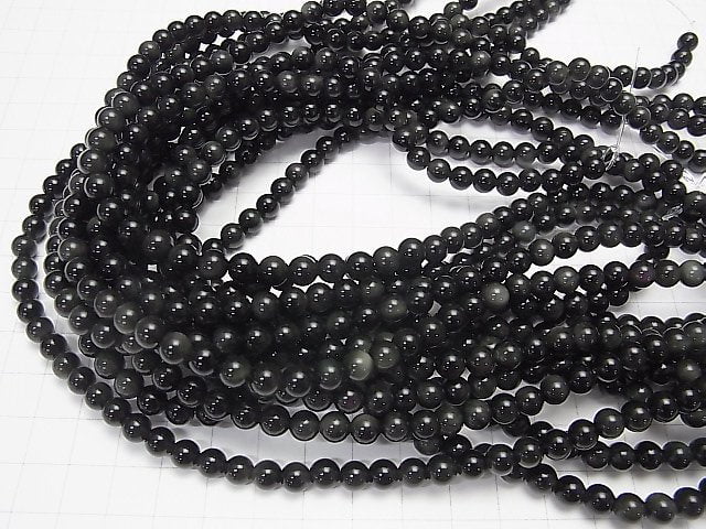 1strand $4.79! Rainbow Obsidian AAA Round 6mm 1strand beads (aprx.15inch / 38cm)