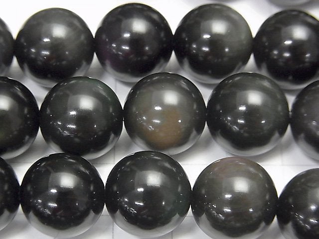 1strand $8.79! Rainbow Obsidian AAA Round 14mm 1strand beads (aprx.15inch / 36cm)