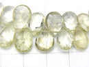 [Video] [One of a kind] High Quality Green Beryl AAA- - AA++ Pear shape Faceted Briolette 1strand beads (aprx.5inch / 13cm) NO.2