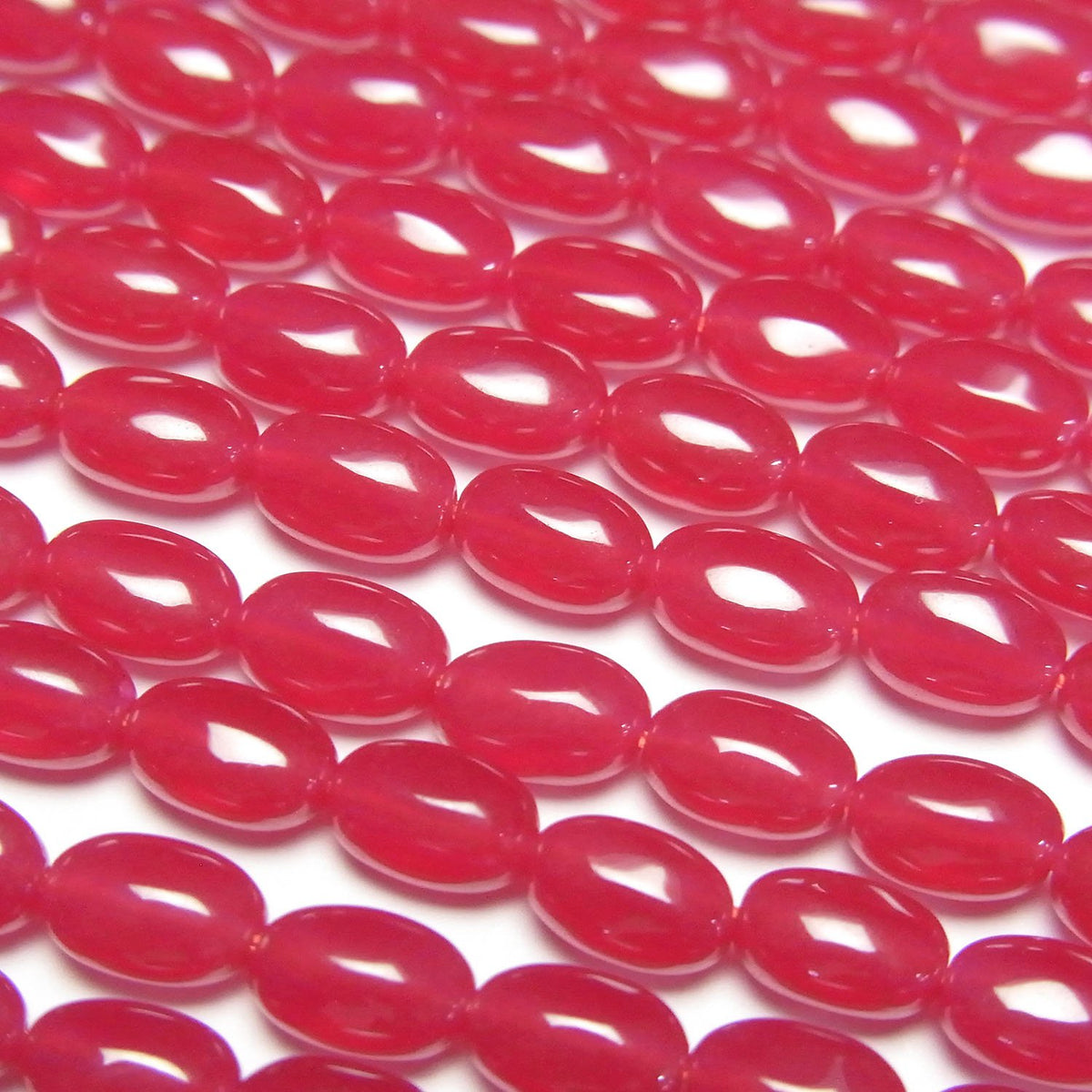 Synthetic Ruby AAA Rice 6x4x3mm half or 1strand beads (aprx.15inch/36cm)