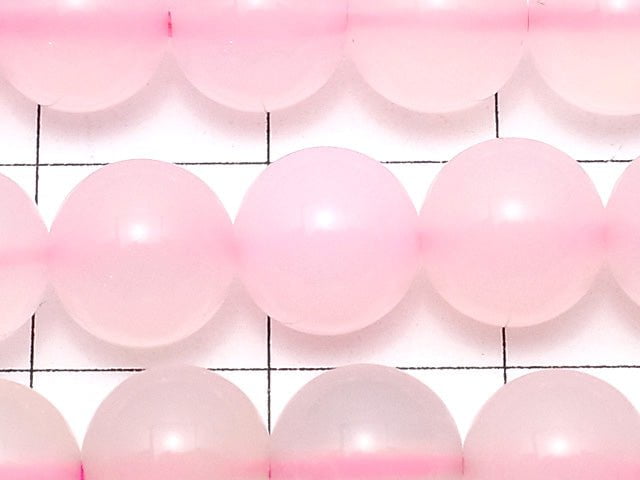 Sakura Pink Color Chalcedony Round 8mm 1strand beads (aprx.15inch / 36cm)