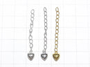 Silver925 Adjuster Parts Heart [No coating] [Rhodium Plated] [18KGP] 2pcs