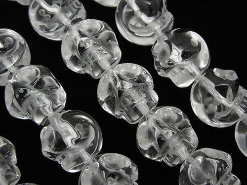 Crystal Quartz, Skull Gemstone Beads