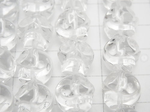 [Video] Crystal AAA Skull Vertical Hole 6, 8, 10, 12, 14, 16 mm half or 1 strand beads (aprx.15 inch / 38 cm)